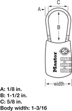 Master Lock 4688D Accepted Set Your Own Combination TSA Approved Luggage Lock - Image 6