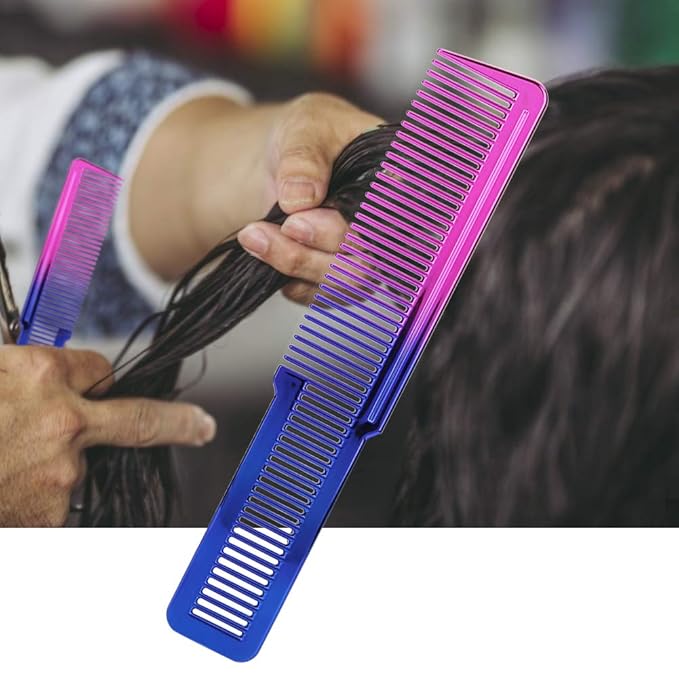 Hair Styling Comb, 2-in-1 Cutting Styling Comb Carbon Teeth Hairdressing Tool for Precision Cutting, Sectionin Detangling Black Salon Comb for Men, Women Kids Home Use