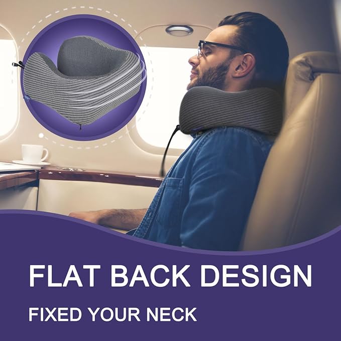 napfun Travel Pillow, 100% Pure Memory Foam Neck Pillows - Image 5