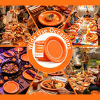 10 inch Orange Plastic Plates (Orange / 100 Pcs)