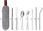 DEVICO Portable Utensils, Travel Camping Cutlery Set, 8-Piece including Knife - Image 2