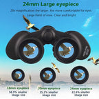 Binoculars for Adults 20x50 High Power Low Light Waterproof HD Compact Binoculars (20x50 Black-2)