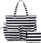 LEDAOU Large Beach Tote Bag Women Waterproof Sandproof Zipper Beach Tote Bag by LEDAOU
