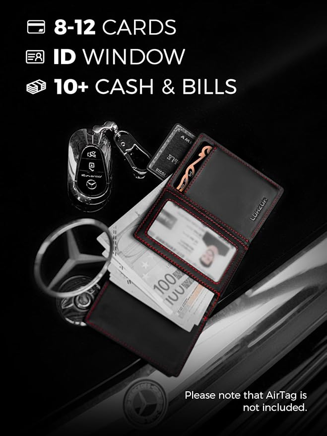 LORZOR Wallet for Men with Metal Card Holder, Pop Up Wallet, Finest Full Grain - Image 5
