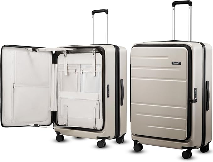 LUGGEX Checked Suitcase Top Opening, FLT Expandable Polycarbonate Hard Shell by LuggeXLUGGAGE