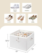 StorageWorks Shoe Organizer for Closet, Fits up to 16 Pairs, Shoe Cubby Storage - Image 3