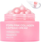 PDRN Pink Collagen Capsule Cream – Salmon PDRN - Dual Texture Barrier Repair Moisturizer | Salmon DNA + 5% Niacinamide 2oz