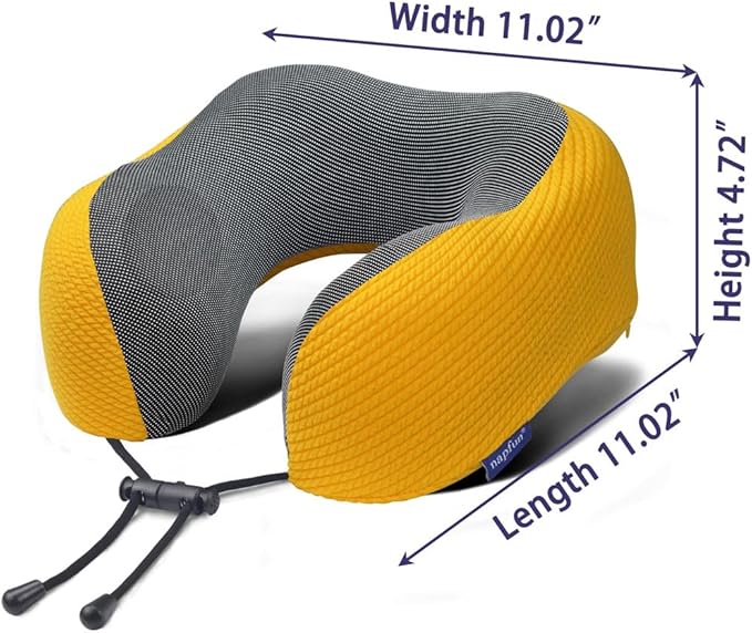napfun Neck Pillow for Traveling, Upgraded Travel Neck Pillow for Airplane 100% - Image 5