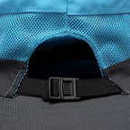 Womens Summer Sun Hat Beach Hat Wide Brim Outdoor UV Protection Hat Foldable Cool Mesh Ponytail Bucket Hat (6-7 / Sky Blue-gray)