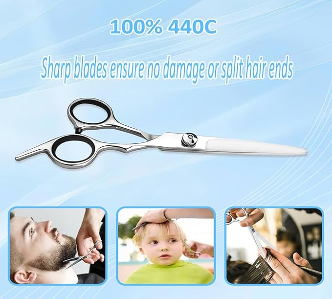 Hair Cutting Scissors, Professional Hair Scissors Razor, Barber Shears, Ultra Sharp Blades. For hair salon,hair studio or home