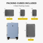 LEVEL8 Elegance Checked Luggage, 24 Inch Hardside Suitcase, Lightweight Matte - Image 3