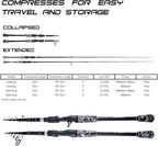 RIFT Venture Telescopic Fishing Rods, Rubber Grips, Fuji Guides, Carbon Fiber - Image 5