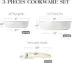 GiPP Non Stick Frying Pans Set Removable Handle, Oven Safe Nonstick Fry Pan - Image 6