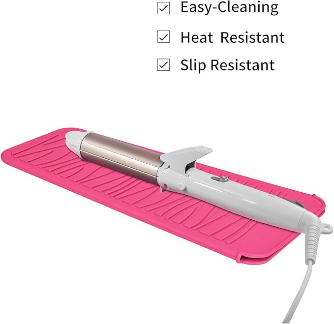2 Pack Silicone Heat Resistant Travel Pouch for Straighteners, Crimpers, Curling Wands, Flat Irons and Hot Hair Styling Tools