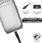 Supreme Trimmer Crunch STF602 – Waterproof Double Foil Shaver for Men | 150 Min Runtime, Wet/Dry Cordless & Corded Electric Razor | Hypoallergenic Foils for Face, Head & Stubble
