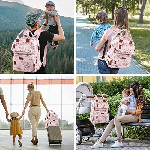 Diaper Bag Backpack (Pink)