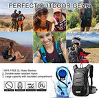 15L Insulated Hydration Backpack Pack with 2L Water Bladder Lightweight Hiking Backpack Bag for Women Men Daypack for Hiking Running Festival Camping Biking
