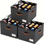 3 Pack Shoe Organizer for Closet, Foldable Shoe Storage Containers, Fits up to by LIKMYPICK