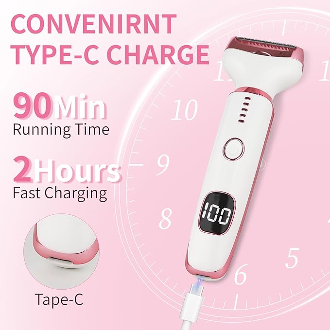 Electric Razors LED Display for Women Men, 2025 Wet/Dry Lady Shaver, 4 in 1 - Image 3