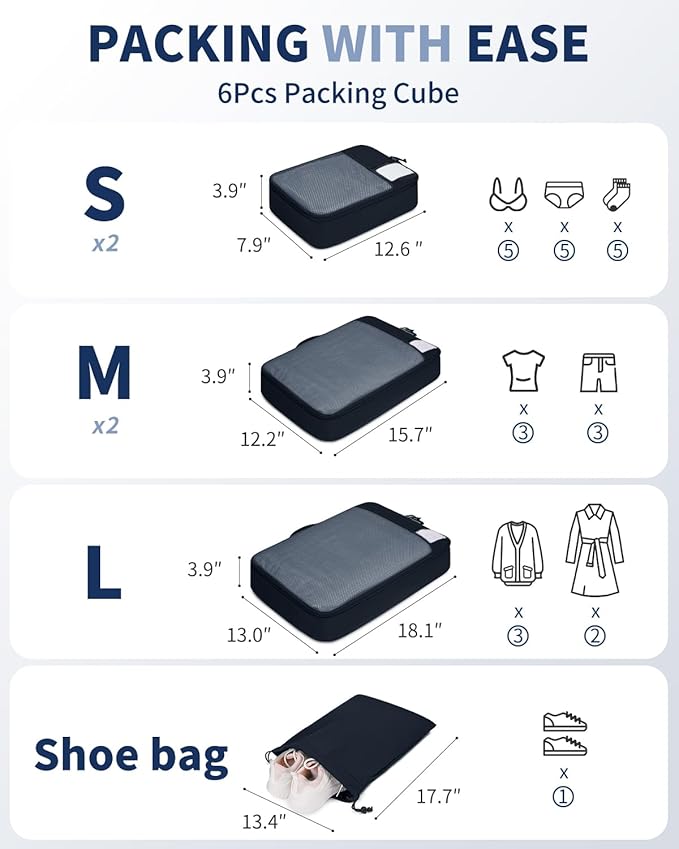 ECOHUB 4 Set /6 Set Packing Cubes - Image 2