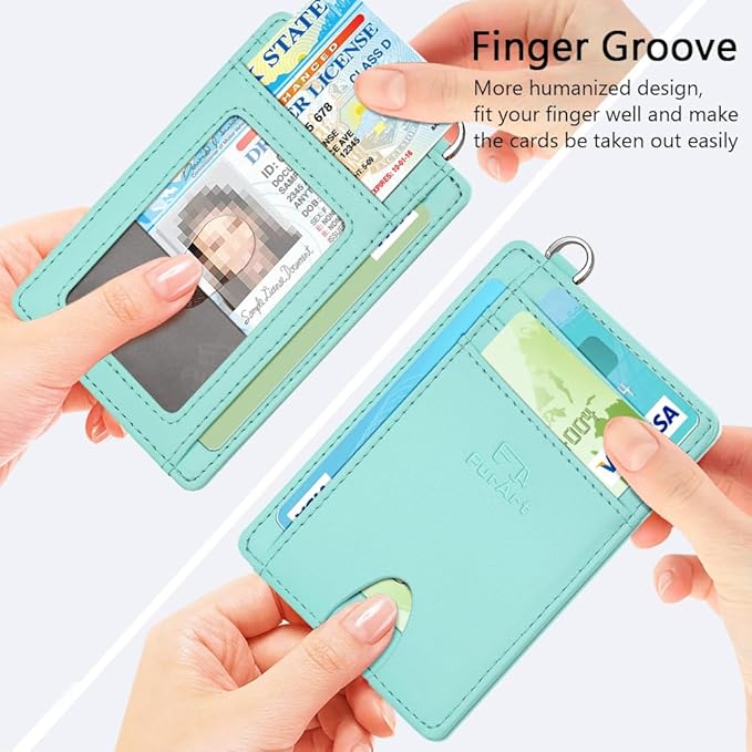 FurArt Slim Minimalist Wallet, Front Pocket Wallets, RFID Blocking, Credit Card - Image 3