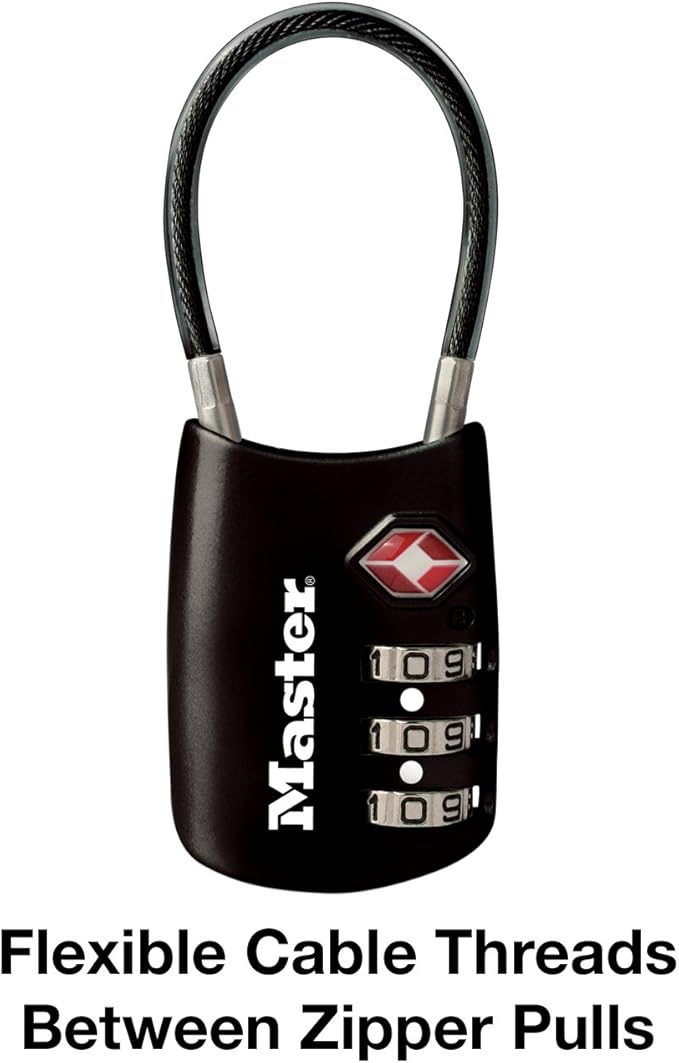 Master Lock 4688D Accepted Set Your Own Combination TSA Approved Luggage Lock - Image 5