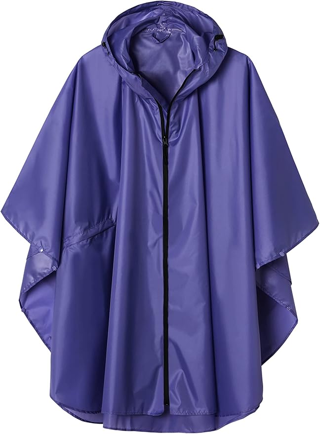 SaphiRose Unisex Rain Poncho Raincoat Hooded by SaphiRose