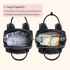 BabbleRoo Leather Diaper Bag Backpack - Image 4