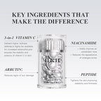 Triple Vitamin C Serum Capsules For Face: Dark Spots Correction with Camellia Niacinamide VE Anti-Aging Skincare Serum For Women - 28 Capsules To Tighten Sagging Skin And Fine Lines