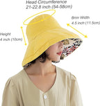 Women Wide Brim Sun Hats Metal Wired Edge Summer UV Protection Beach Fishing Hat - Image 3
