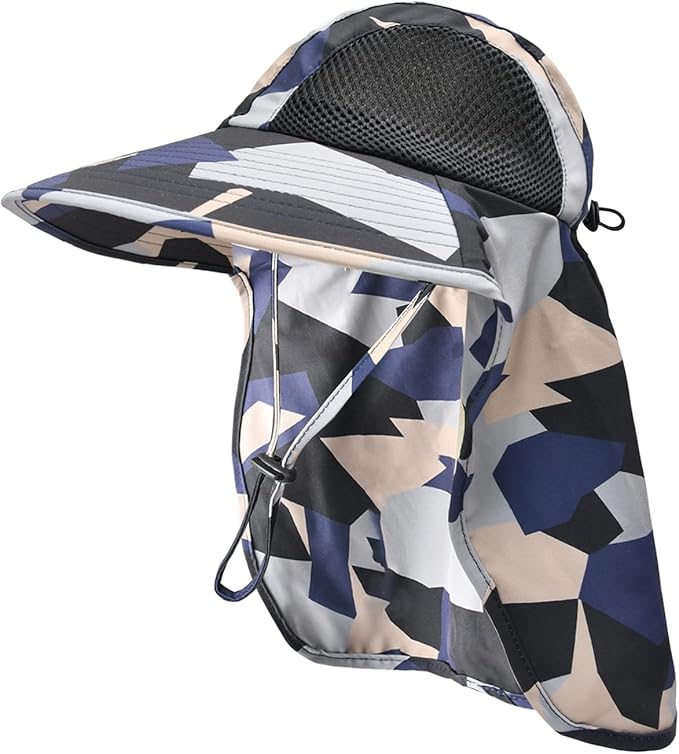 Sun Hat for Men Women with Neck Flap, UPF 50+ UV Protective Hiking Fishing Hats by ZOORON