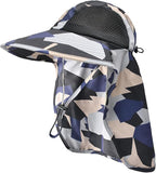 Sun Hat for Men Women with Neck Flap, UPF 50+ UV Protective Hiking Fishing Hats by ZOORON