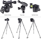 AOKA 28in/1.1lb Mini Portable Carbon Fiber Tripod, Lightweight Compact Travel - Image 6