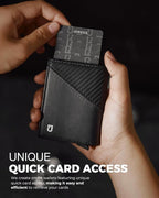 Jenoss Smart Wallet For Men: Full Grain Leather, Handcrafted, Slide Metal Pop - Image 3