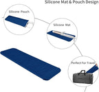 Silicone Heat Resistant Travel Mat Pouch for Hair Styling Tools (Navy Blue, 1 Pack)