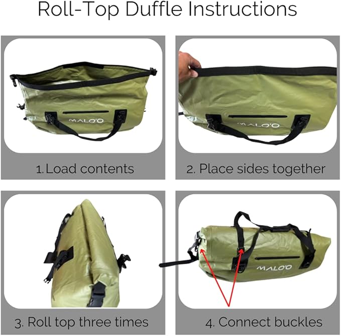 Malo'o Waterproof Dry Bag Duffel 40L/60L/100L, Roll Top Duffel Keeps Gear Dry - Image 7