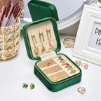 TAIMY Plush Velvet Travel Jewelry Box, Small Travel Jewelry Case, Portable Mini - Image 4