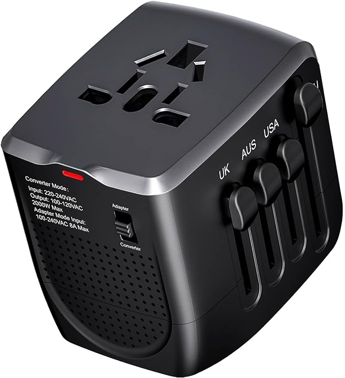 International Travel Adapter Voltage Converter Steps Down 220V to 110V by LINGPEI