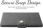 Genuine Leather Passport Case, RFID Passport Cover - Image 5