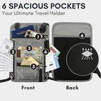 elzama Travel Neck Wallet, Neck Passport Holder, RFID Blocking Passport Wallet - Image 2