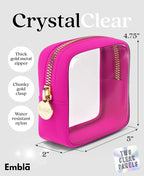 Clear Makeup Bag Zipper Pouch, Transparent Cosmetic Case Organizer, TSA - Image 2