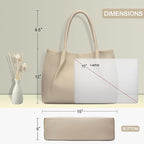KKXIU Tote Bag for Women Vegan Leather Shoulder Purse Large Capacity Travel Bag - Image 7