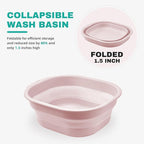 2 Pack Collapsible Wash Basin Set, Foldable Dish Tub, Small Medium Portable Sink - Image 4
