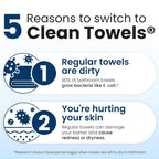 Clean Skin Club Clean Towels XL®, 100% USDA Biobased Face Towel, Disposable - Image 5