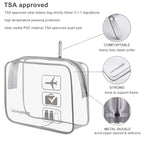 Lermende 2pcs Clear Toiletry Bag TSA Approved Travel Bag, Carry On - Image 3