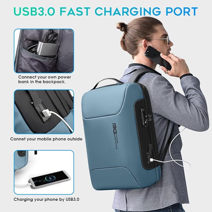 BANGE Anti Theft Business Backpack, Men Work Backpacks - Image 6