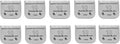 10 Pack Detachable Pet Dog Grooming Clipper Ceramic Blade Sets,Compatible with Andis Size 10 Cut Length 1/16"(1.5mm),Compatible with andis/Oster A5/Wahl 10KM Series Clippers