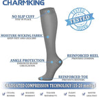 CHARMKING Compression Socks for Women & Men Circulation 15-20 mmHg is Best - Image 5