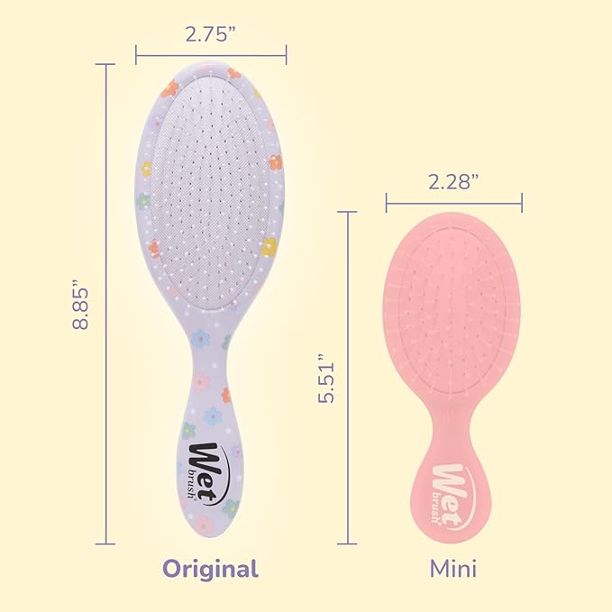 Wet Brush Original Detangling Hair Brush, Hello Disney Daisy Duck - Ultra-Soft IntelliFlex Bristles - Detangler Brush Glide Through Tangles With Ease For All - For Women, Men, Wet & Dry Hair