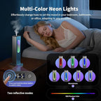 Waterless Scent Diffuser - Suitable for Home/Hotel/Shopping Mall/Yoga Air Diffuser,200㎡ Coverage,3 Gears Mist Adjustment, App Control, Multi-Color Neon Light,Without Essential Oil(Color:Dark Grey)